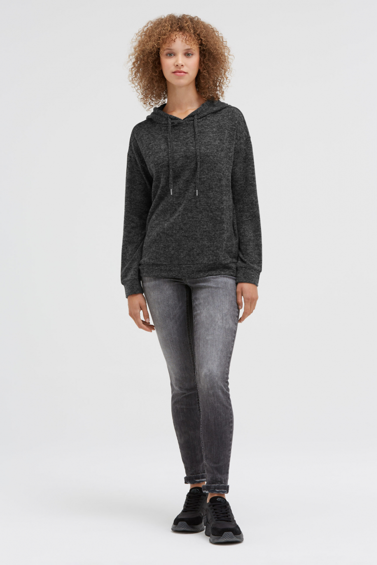 Hoodie aus Flauschstrick