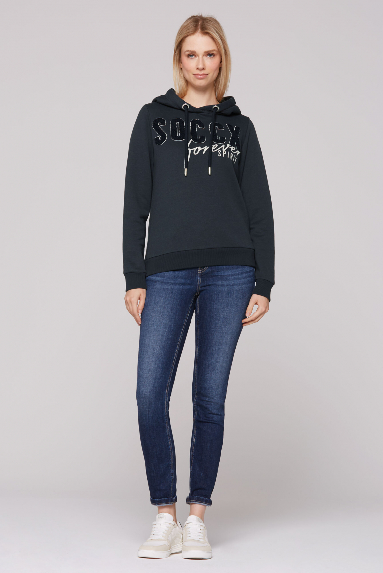 Hoodie mit Frottee-Logo