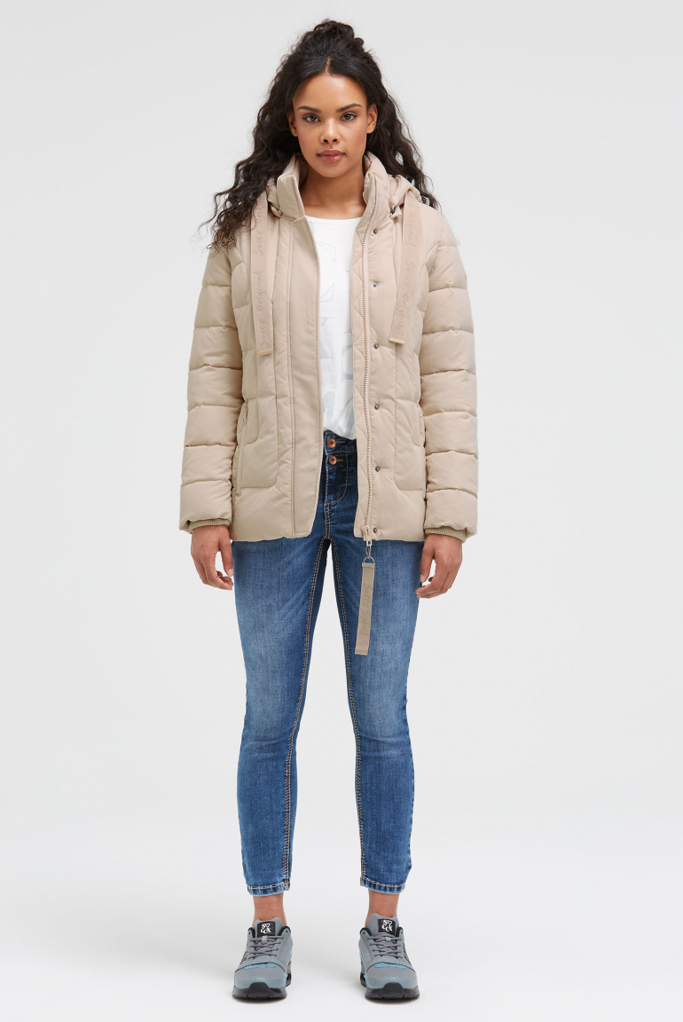 Jacke mit Stepp-Design und Kapuze