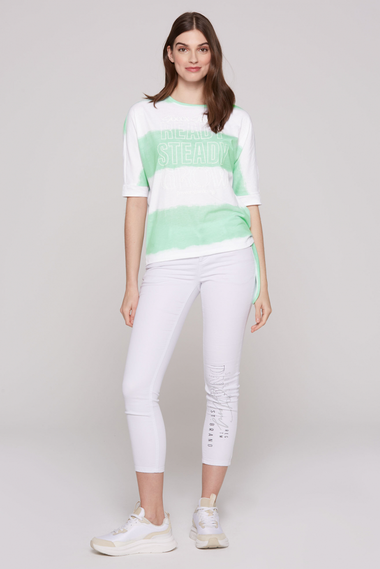Oversized T-Shirt mit Streifen-Design