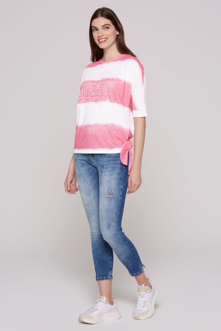 Oversized T-Shirt mit Streifen-Design
