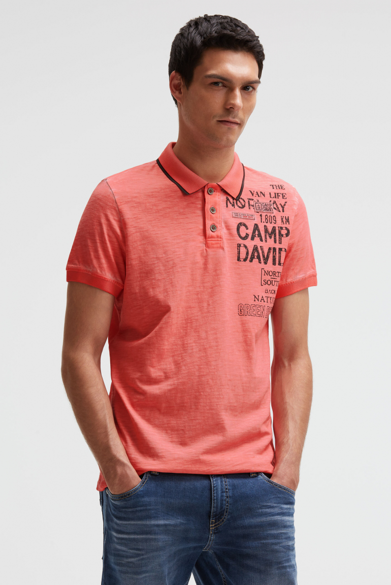 Poloshirt mit Vintage Prints