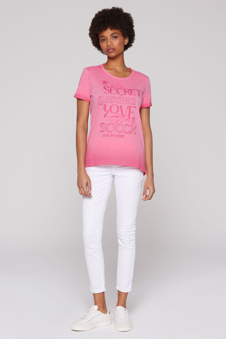T-Shirt mit Wording Print