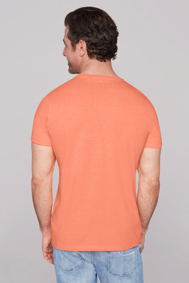 T-Shirt Rundhals mit Label Print