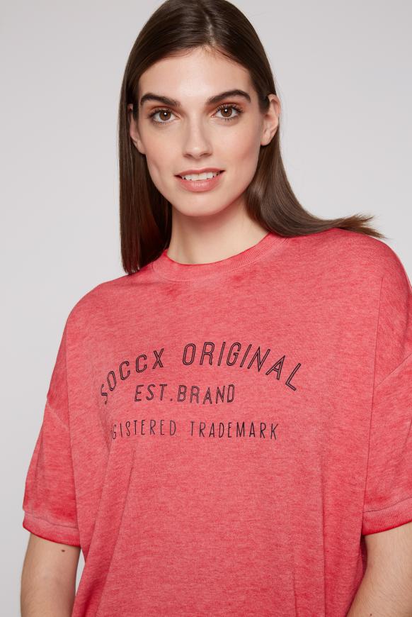 Kurzarm-Sweatshirt mit Retro Logo