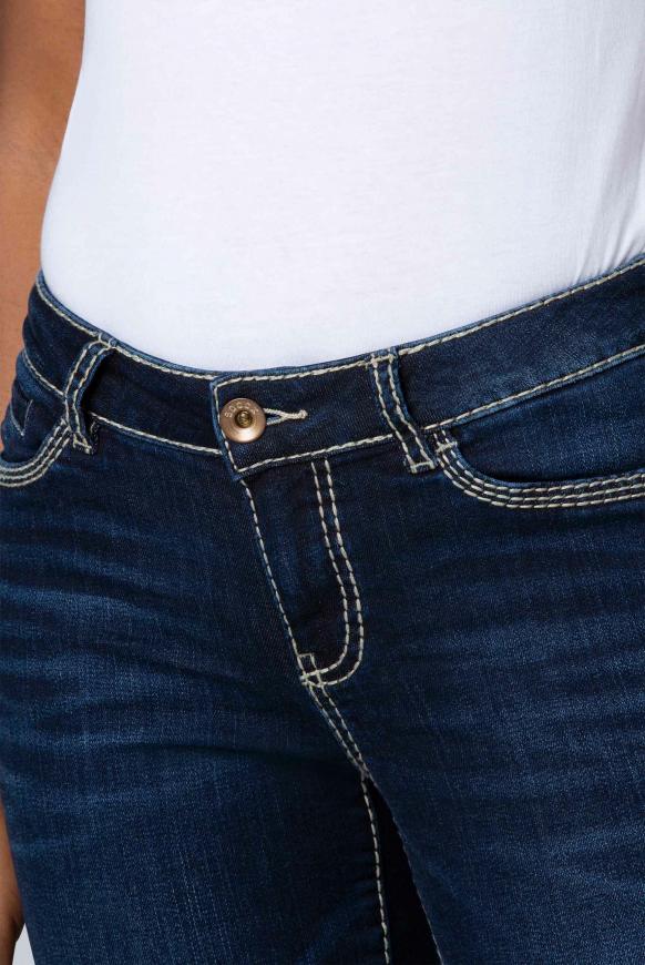 | Regular DAVID Jeans blue mit RO:MY & Fit CAMP SOCCX dark Kontrastnähten