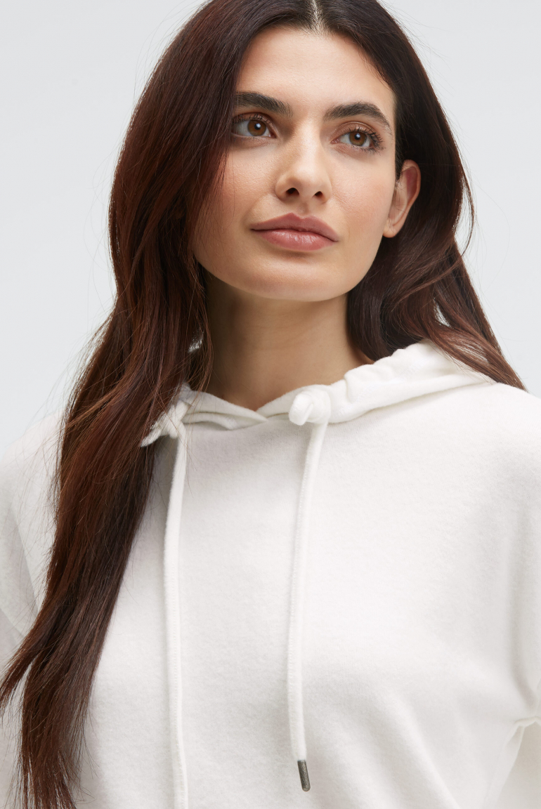 Hoodie aus Flauschstrick