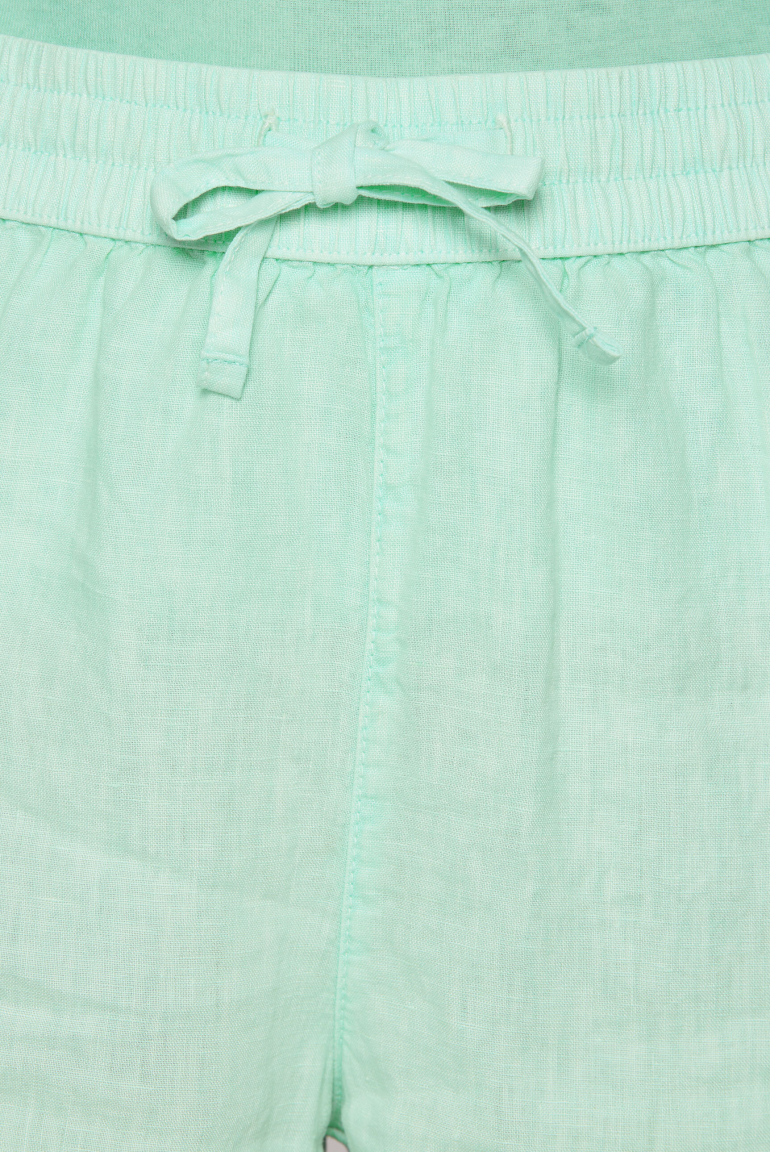 Leinenshorts mit Ajour-Taschen
