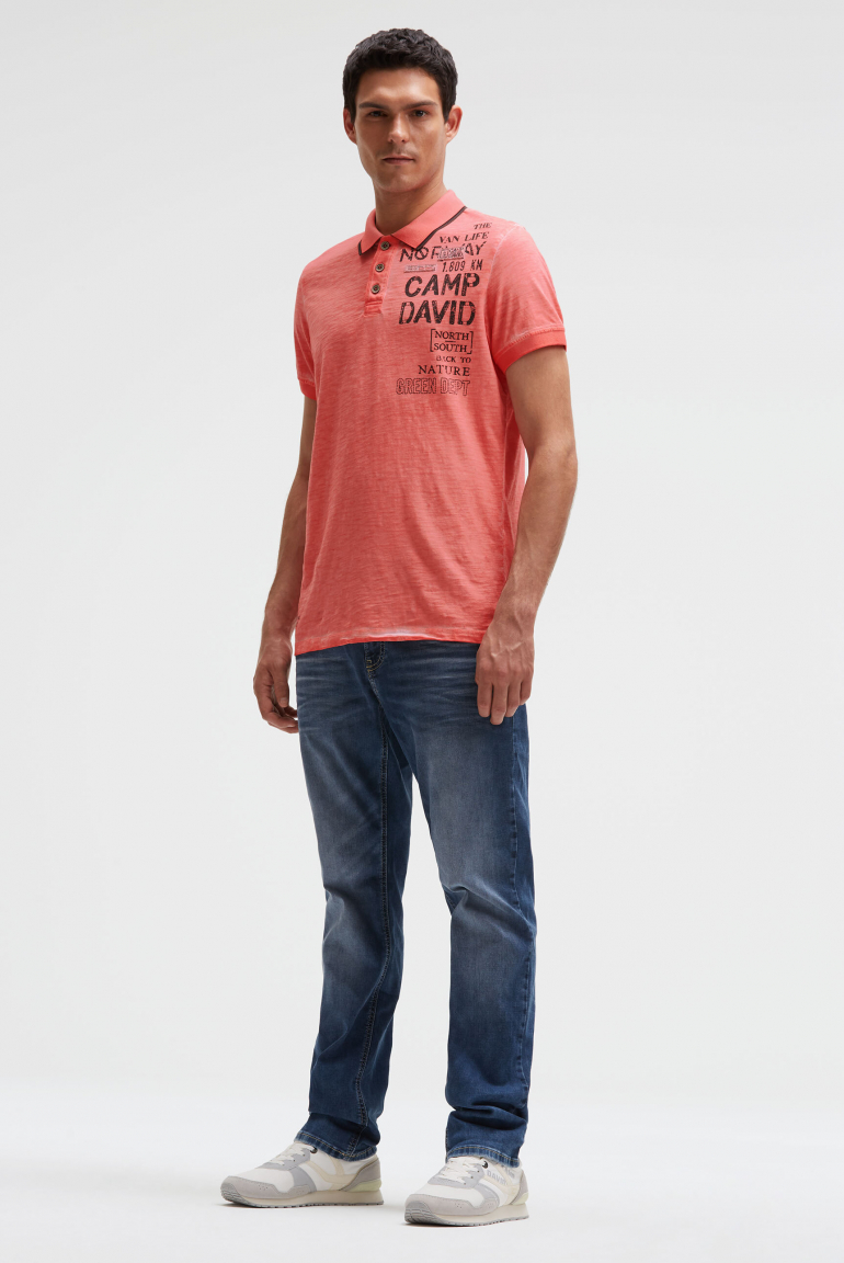 Poloshirt mit Vintage Prints