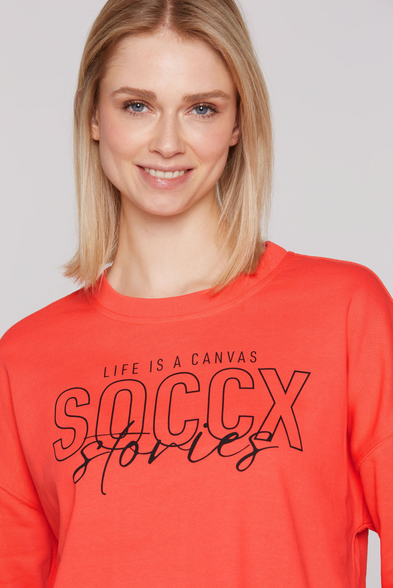 Sweatshirt mit Logo Print und 3/4-Arm