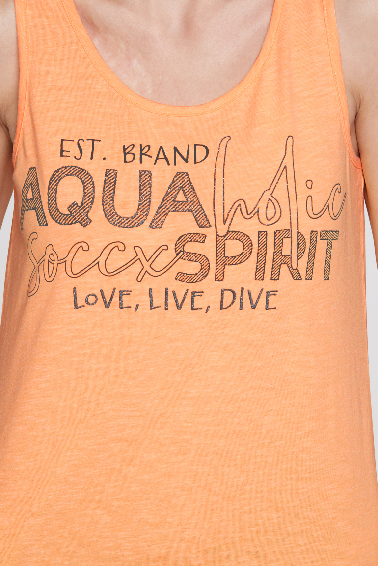 Top mit Glitter Wording Print