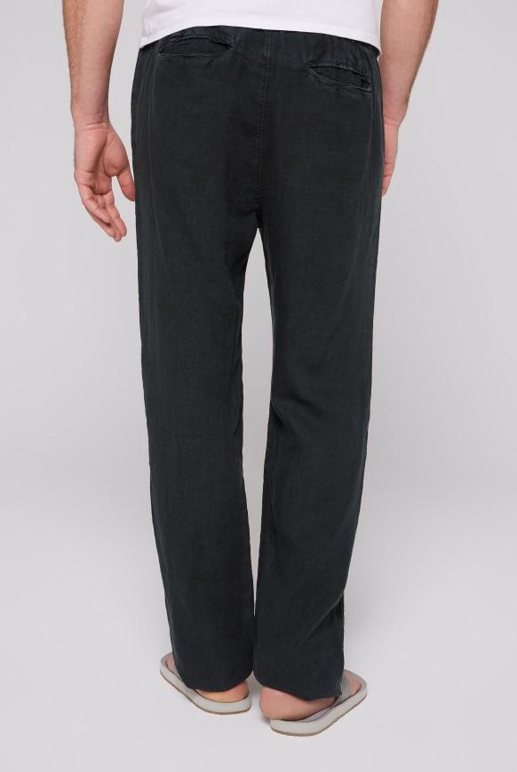 Leinenhose mit Elastikbund