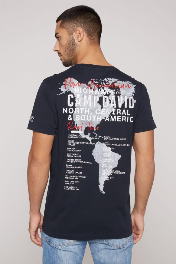 T-Shirt mit Label Prints und Stickereien