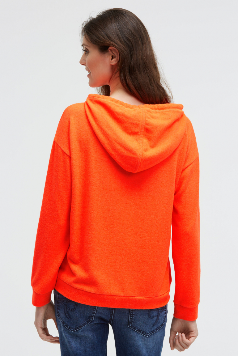 Hoodie aus Flauschstrick