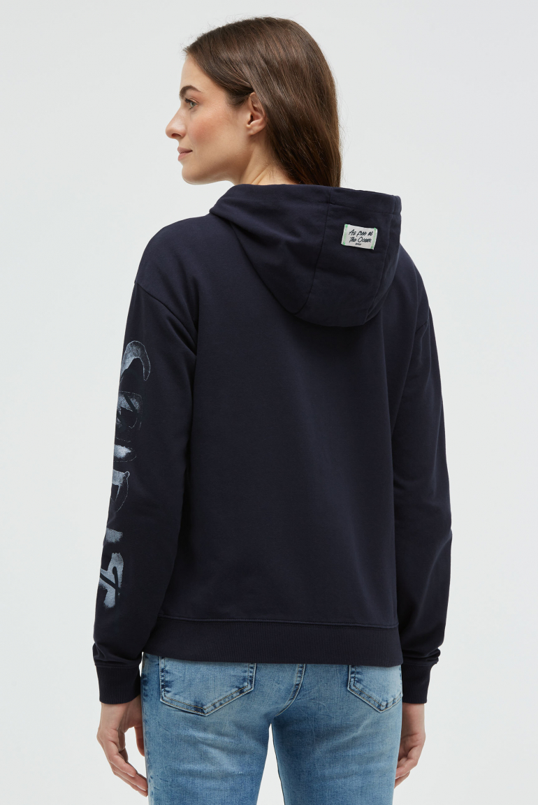 Kapuzensweatjacke mit Print Artworks