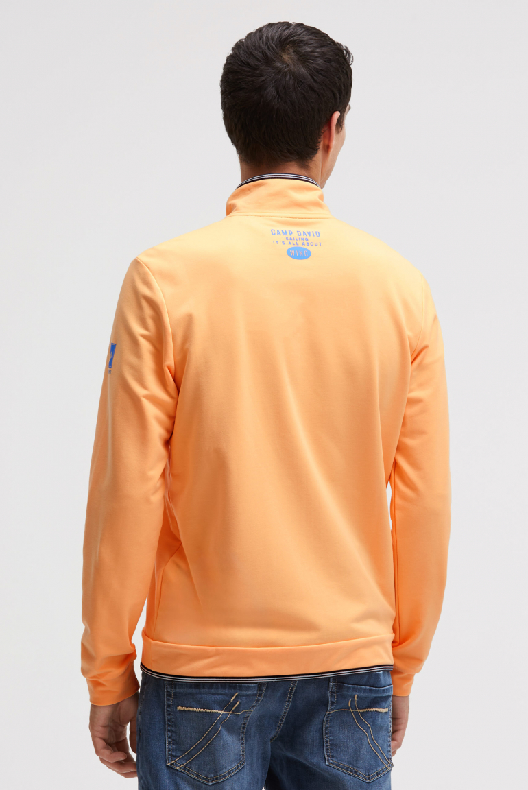 Leichte Sweatjacke mit Label Prints