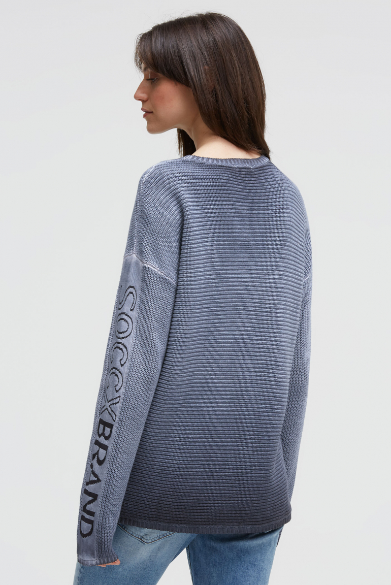 Pullover mit Intarsia-Design an den Ärmeln