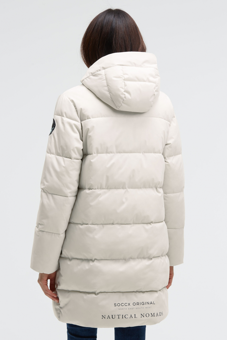 Stepp-Parka mit hochgeschlossener Kapuze