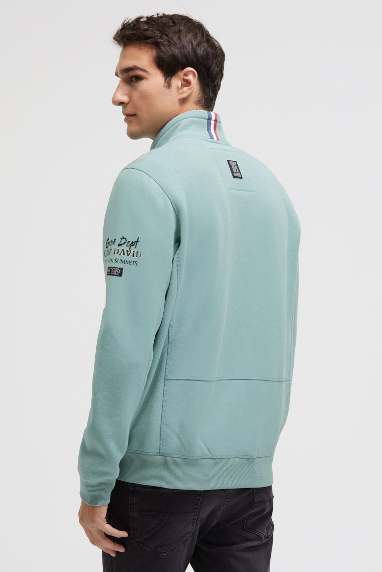 Sweatjacke mit Logo Prints, Stickereien und Patches