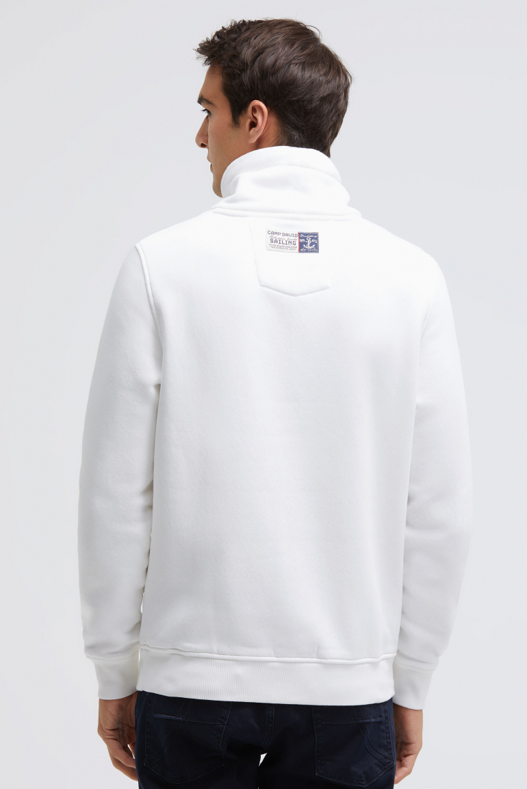 Sweatshirt mit Kragen und Photoprint