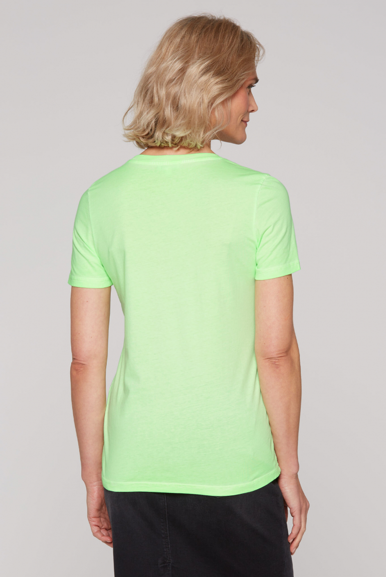 T-Shirt Inside Oil Dyed mit Pailletten-Wording