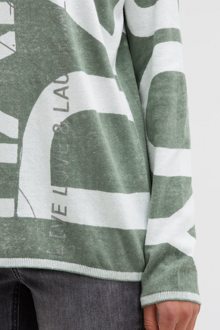 Kapuzenpullover mit Acid All Over Print