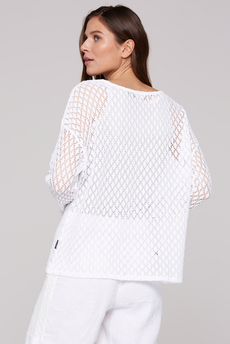 Langarmshirt mit Ajour-Muster