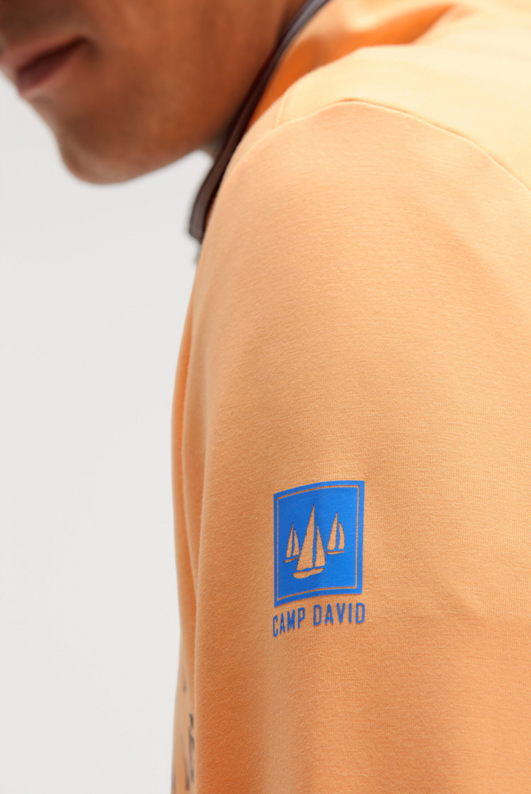 Leichte Sweatjacke mit Label Prints