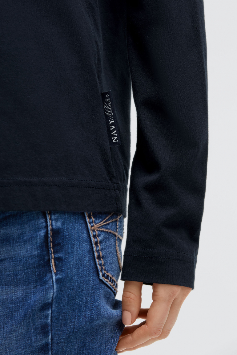 Oversized Longsleeve mit Label Print