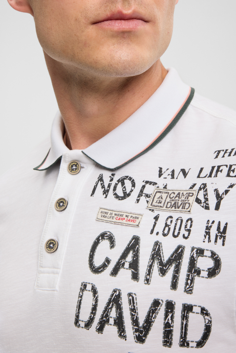 Poloshirt mit Vintage Prints