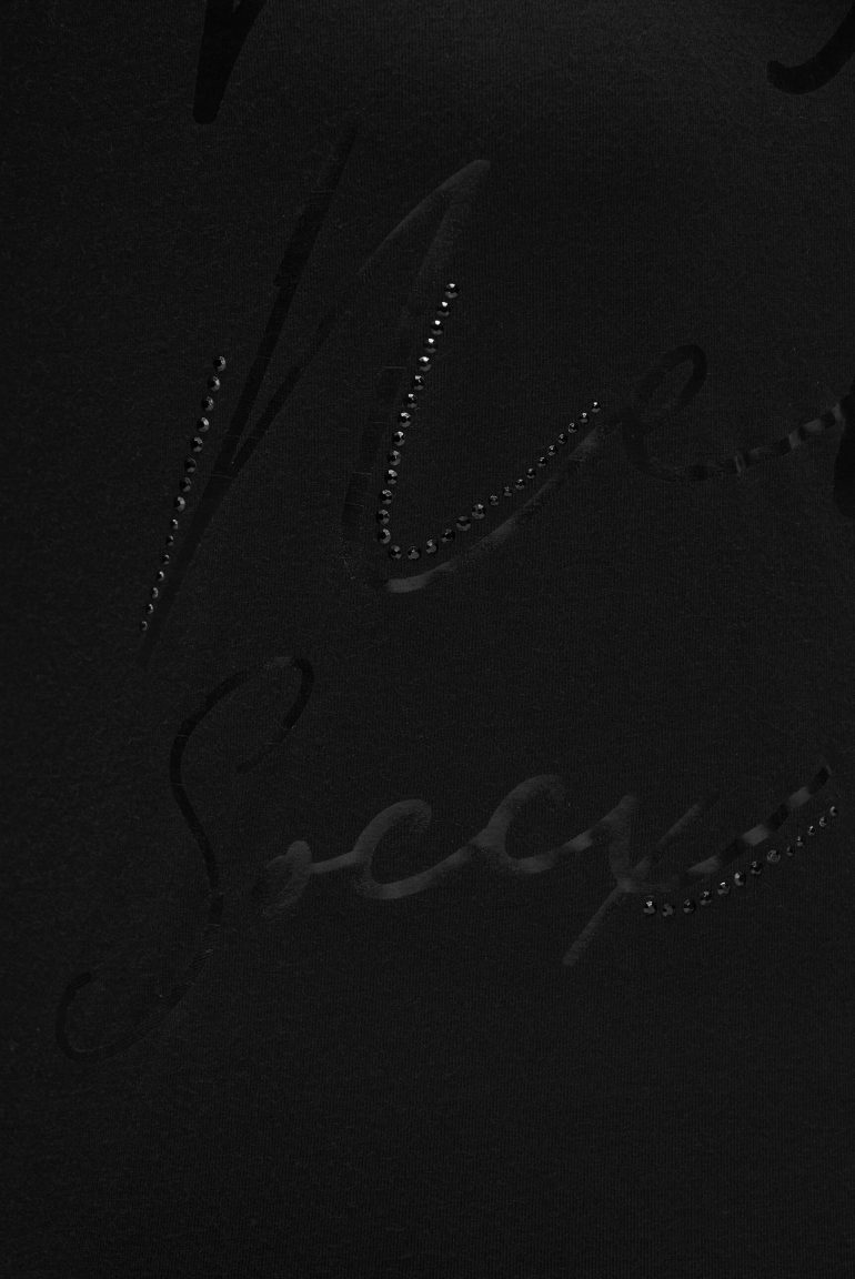 Rundhalsshirt mit Artwork und verkürzten Ärmeln