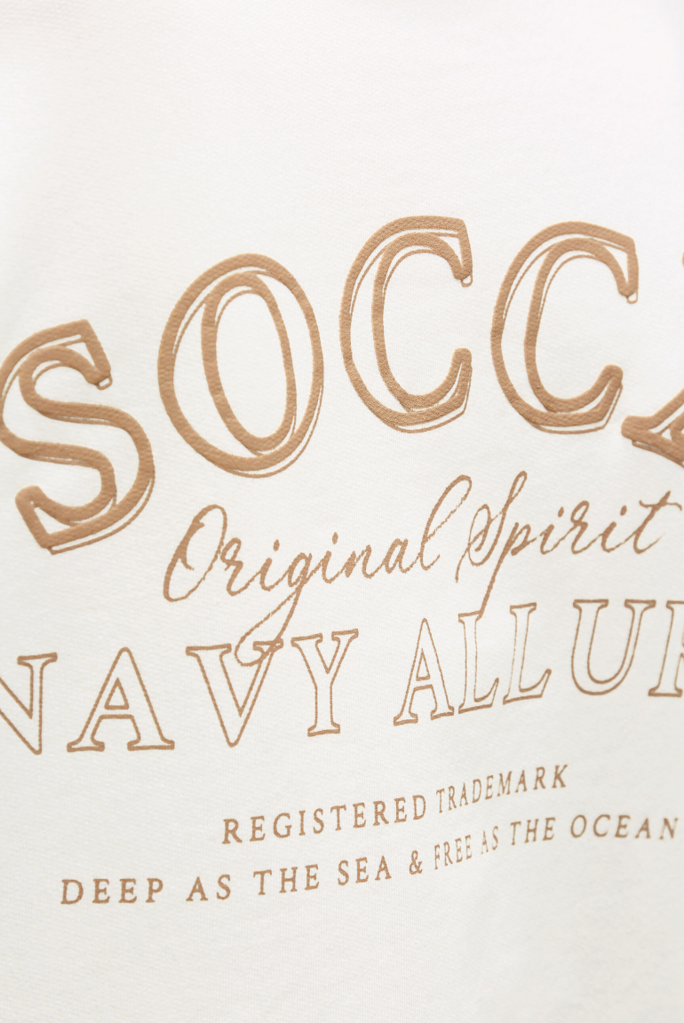 Sweatshirt mit hohem Kragen und Backprint