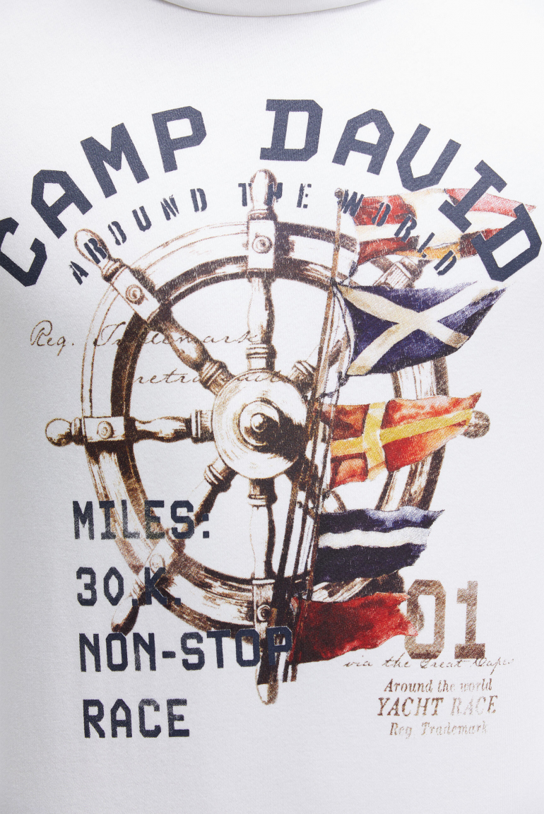 Sweatshirt mit Kragen und Photoprint