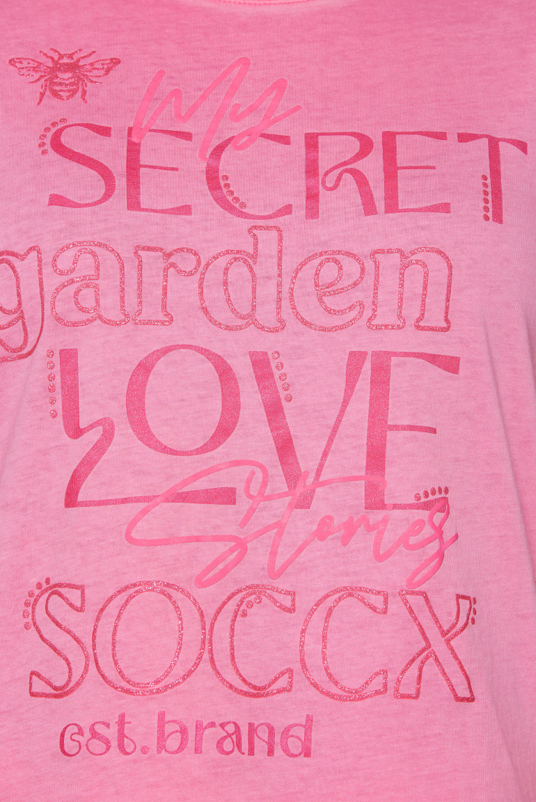 T-Shirt mit Wording Print