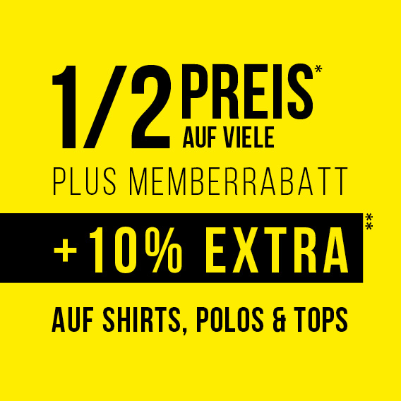 1/2 Preis Sale
