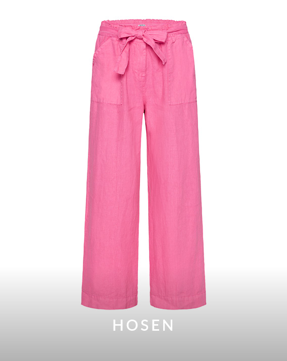 pinke lange Leinenhose