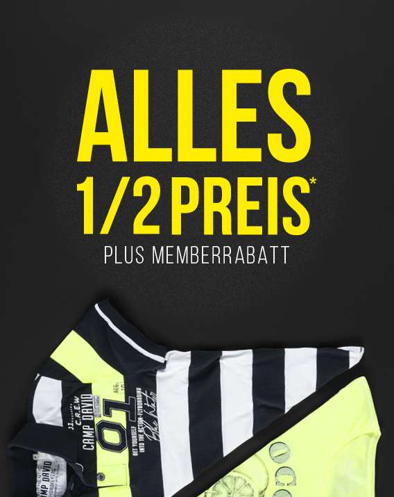 1/2 Preis Sale 