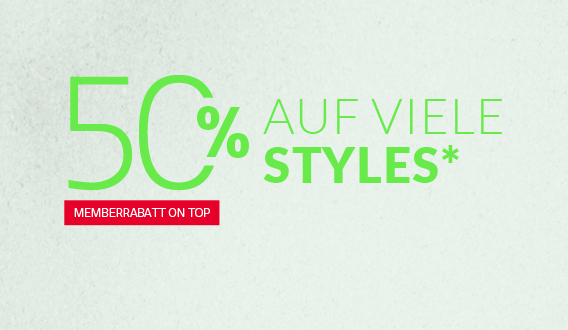 Rabattaktion auf neue Styles